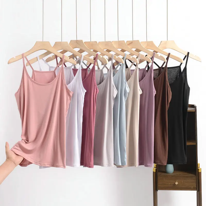 Plus size XL to 8XL Modal Tank Tops O-Neck slim fit sleeveless tee base layer Undershirt Top solid color camisole