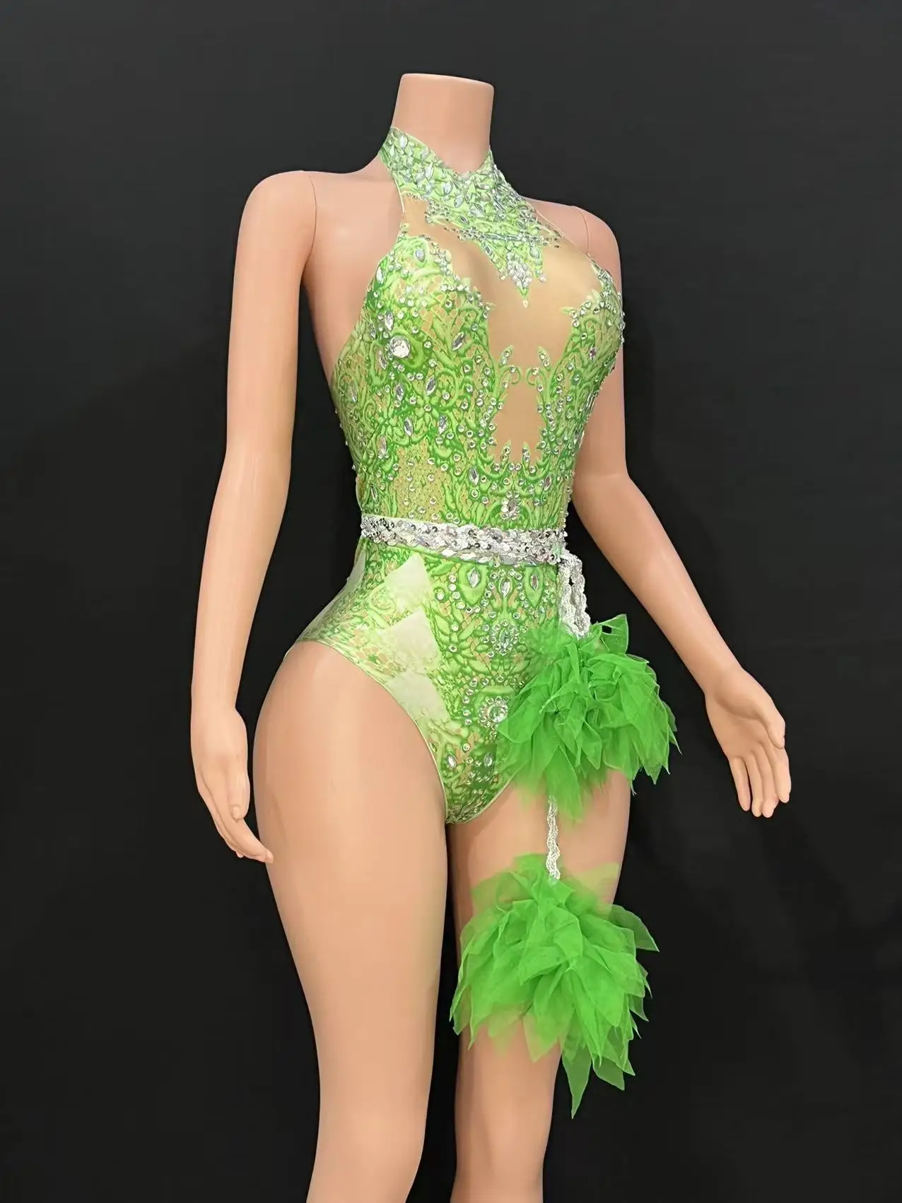 بار ds الكورية النسائية ملهى ليلي الوردي الماس الملتصقة gogo مثير الرقص الساخن التفاعلي Kpop زي مجموعة X003 #5