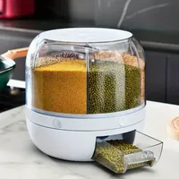 Rice bucket rotating, five grain rice storage box, household insect proof, moisture-proof, sealed storage box, rice tank