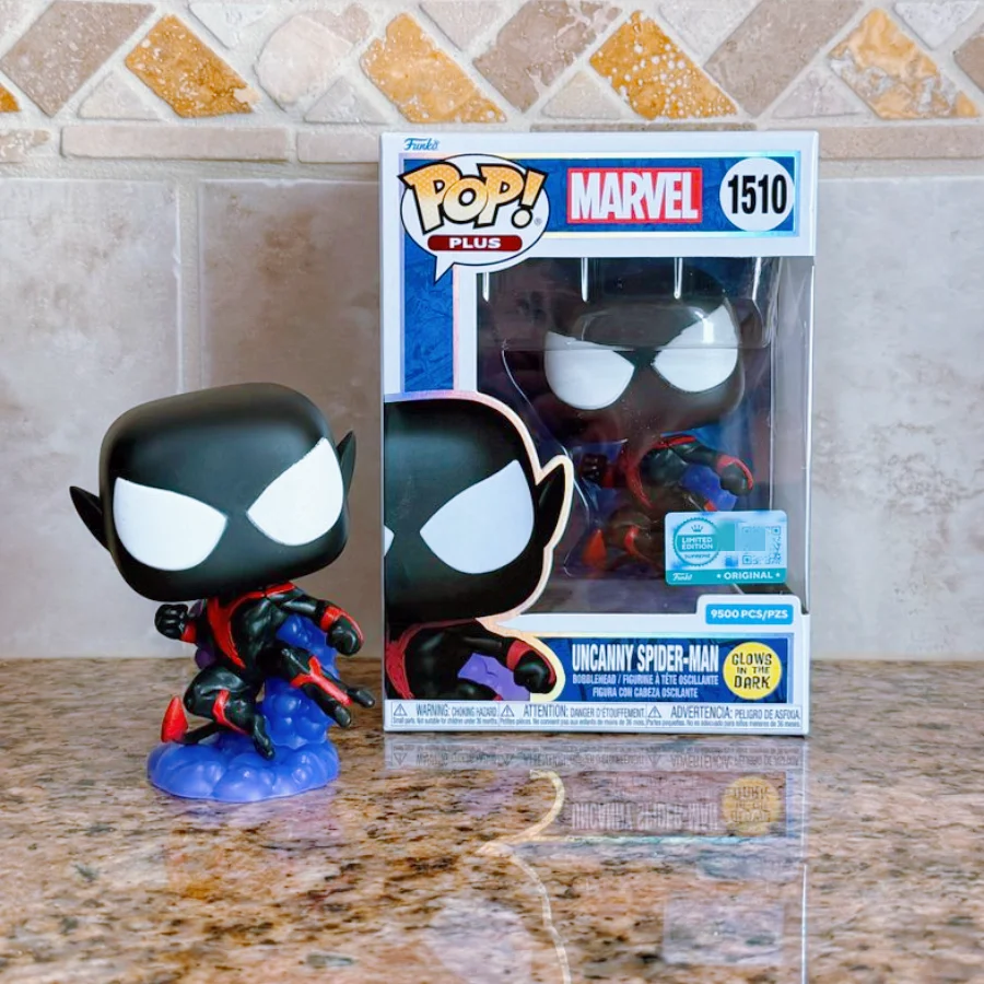 Marvel Action Figures Uncanny Spider-Man 1510 Figure (Glow 9500pc) Funko Pop Limited Edition Figurine Collectible Decoration Toy