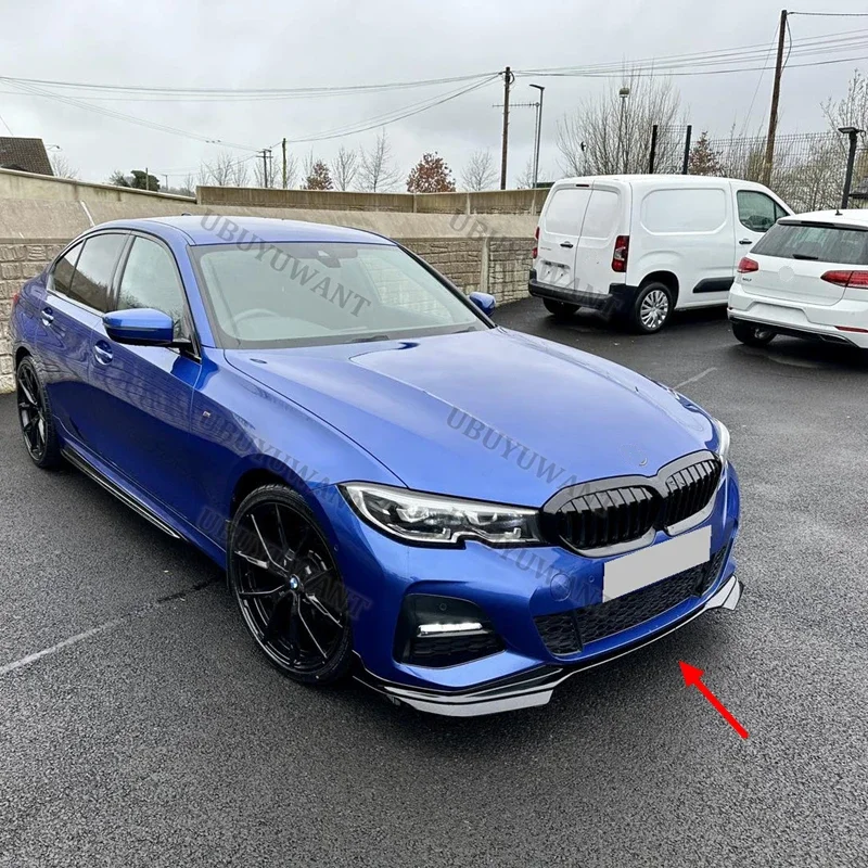 3pcs MP Front Bumper Lip Spoiler Diffuser Splitters Body Kit For BMW G20 G21 M Pack 320i 330i M340i xDrive 2019-2022 Gloss