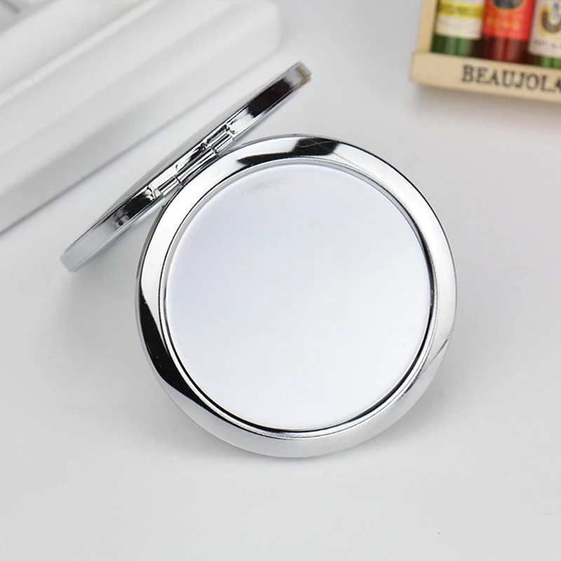 Round Heart Oval Square Shape Double Sided Cosmetic Mirror Metal Folding Keychain Makeup Mini Mirror