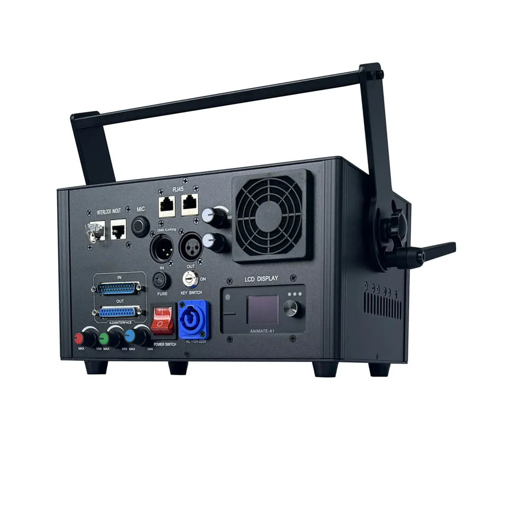 15W RGB full color Laser Projector Light With PC hardware 50Kpps DMX control for Club DJ Disco Concert Laser Show