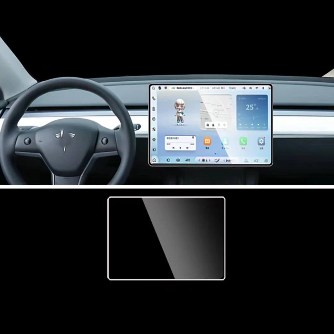 

FOR Tesla Model 3 2024 Car LCD GPS Navigation Tempered Glass Touch Screen Protective Film for Vehicle Navigation System