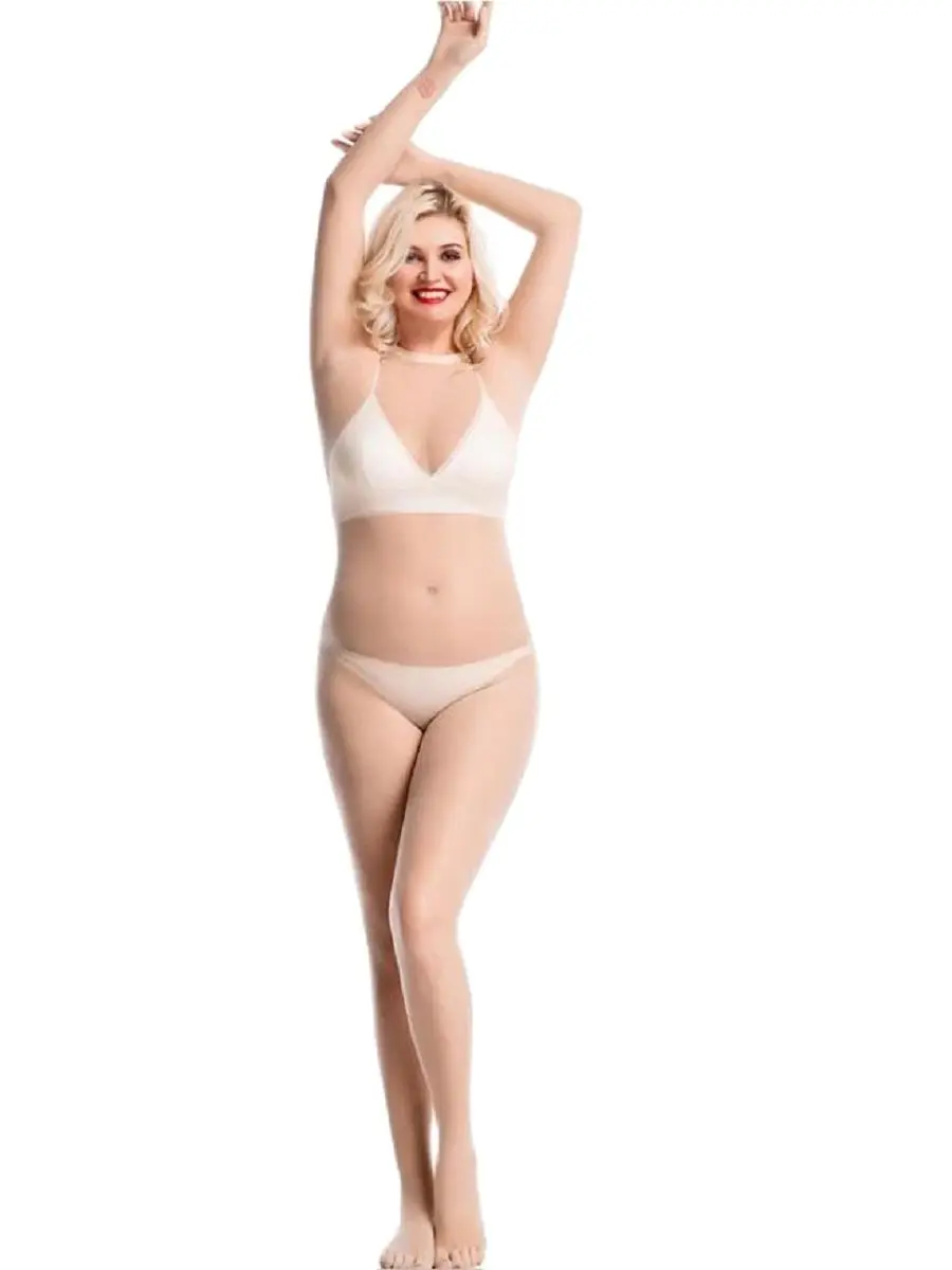 

3D Transparent Seamless Bodystocking Sexy Lingerie Babydoll Open Crotch Bodysuit Five Fingers Five Toes Joy One Piece Tights