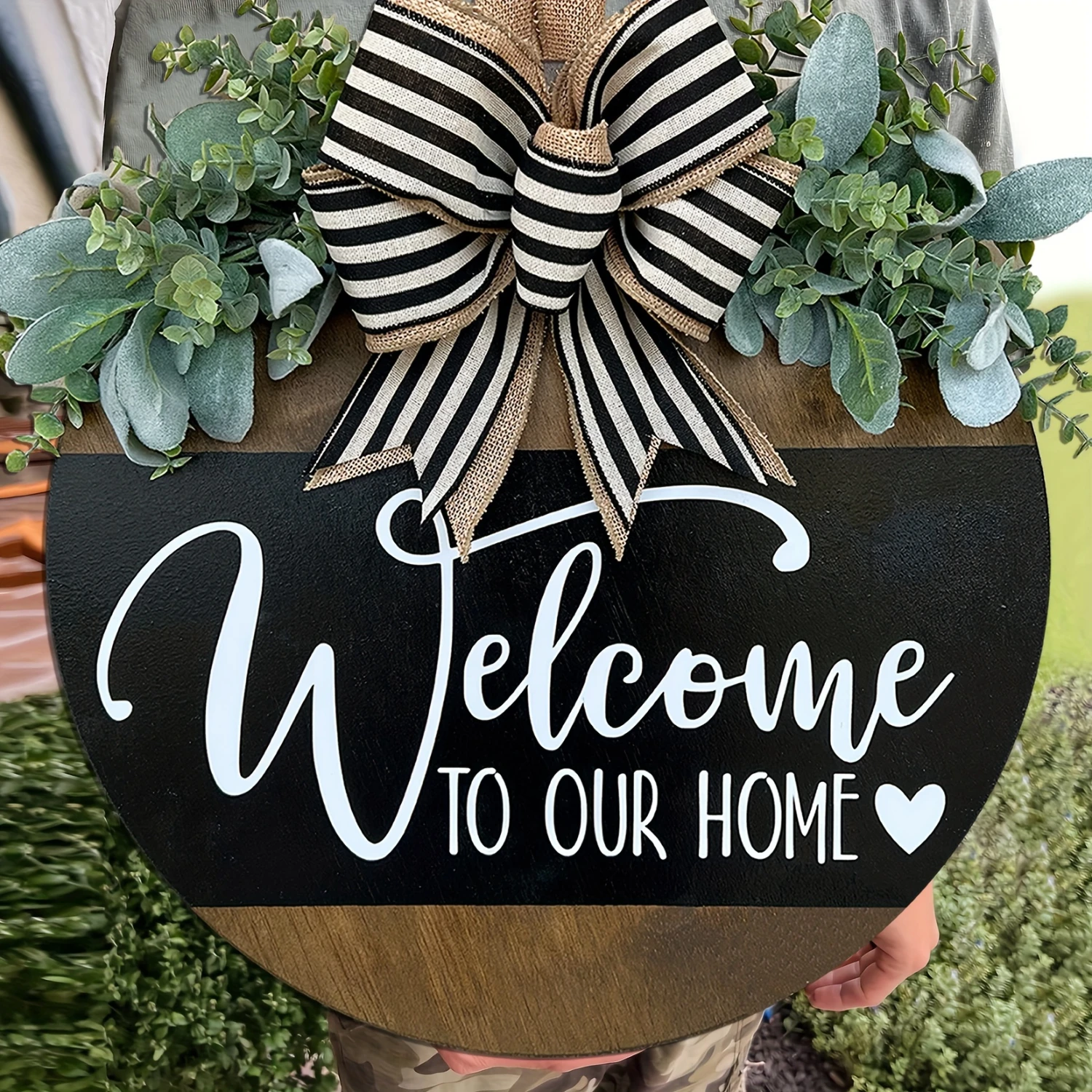 1pc Welcome Sign For Front Door, Funny Welcome Sign Door Hanger, Rustic Farmhouse  Sign Wall Hanging Decor, Scene Decor, Festiva