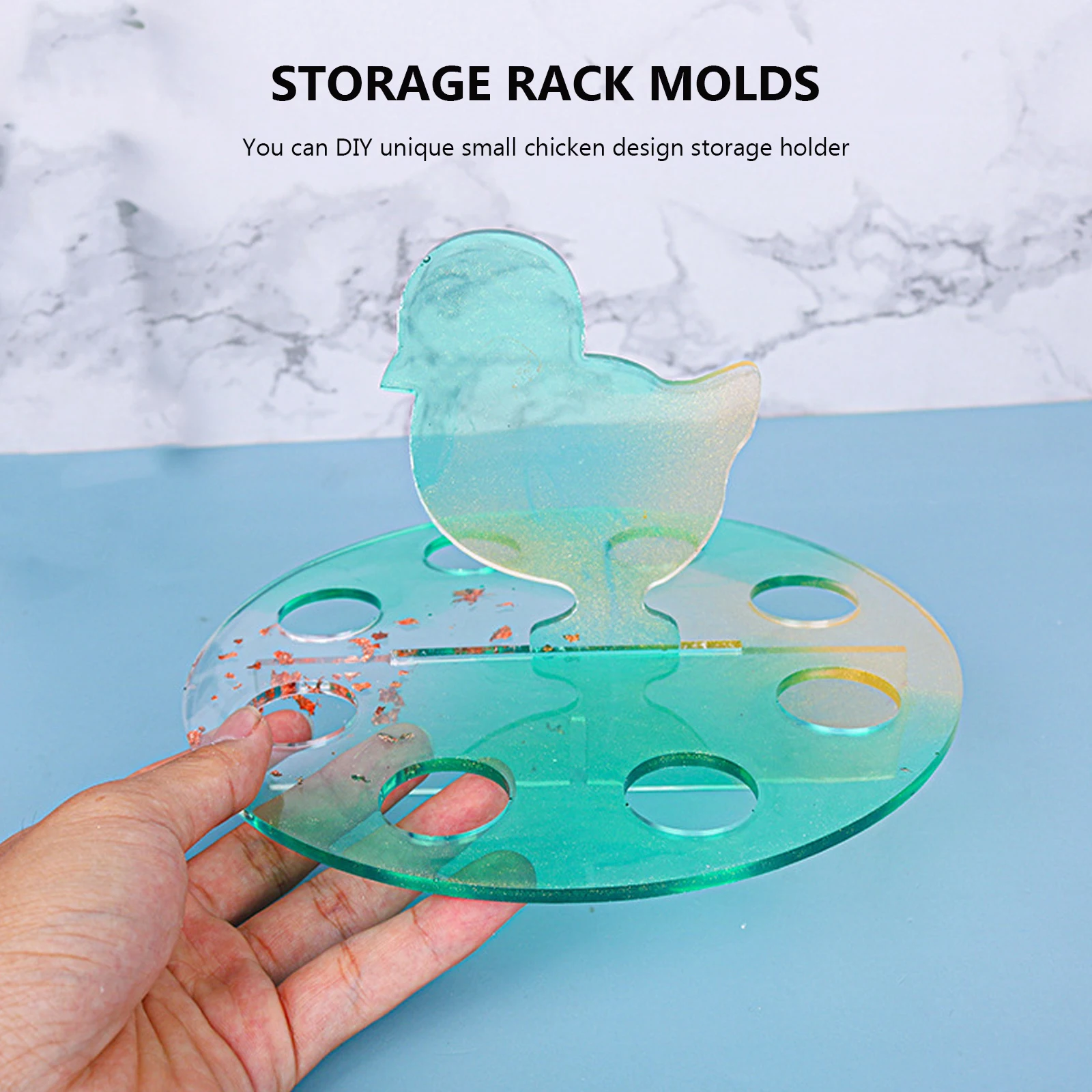 

DIY Silicone Mold Rooster Design Storage Rack Pretzel Shelves Chicken nament Nonstick H made Lightweight Portable Easy Clean