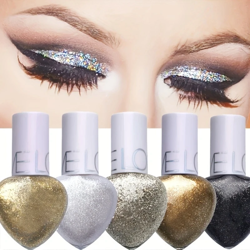 Heart-shaped sparkling long-lasting liquid eyeliner pearlescent ultra-fine waterproof eyeliner high-gloss eye shadow eye makeup