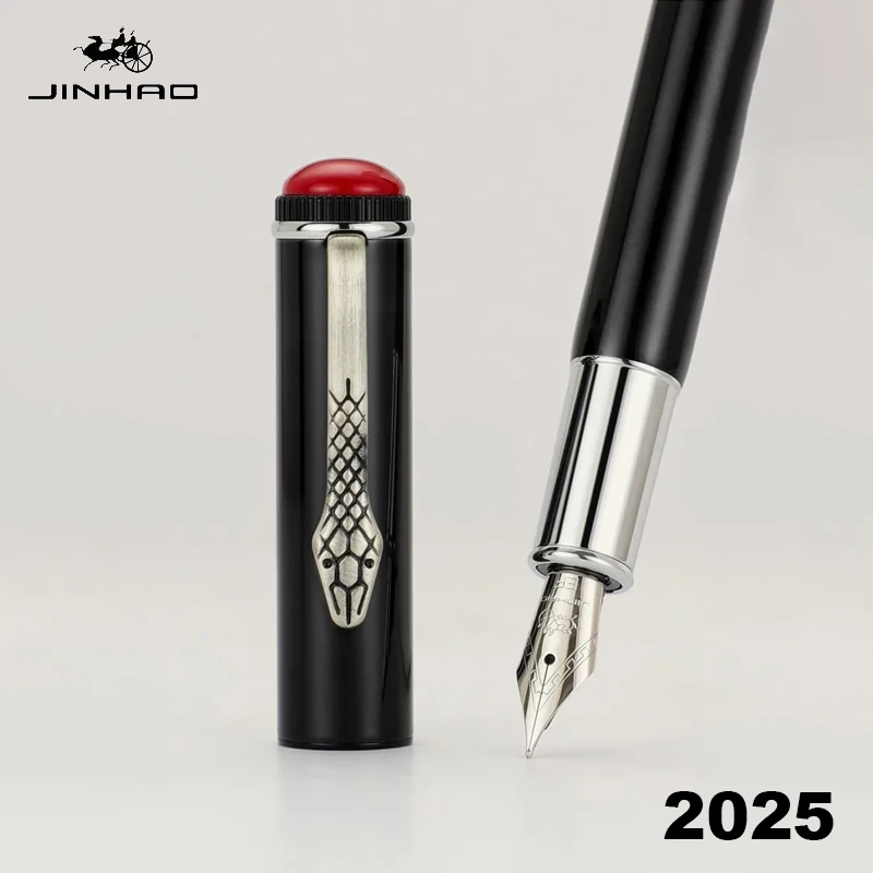 Jinhao 2025 Snake Clip Fountain Pen Elegant Luxury Writing Calligraphy Pens M F EF Nib Ink Pen Office School Supplies Stationery