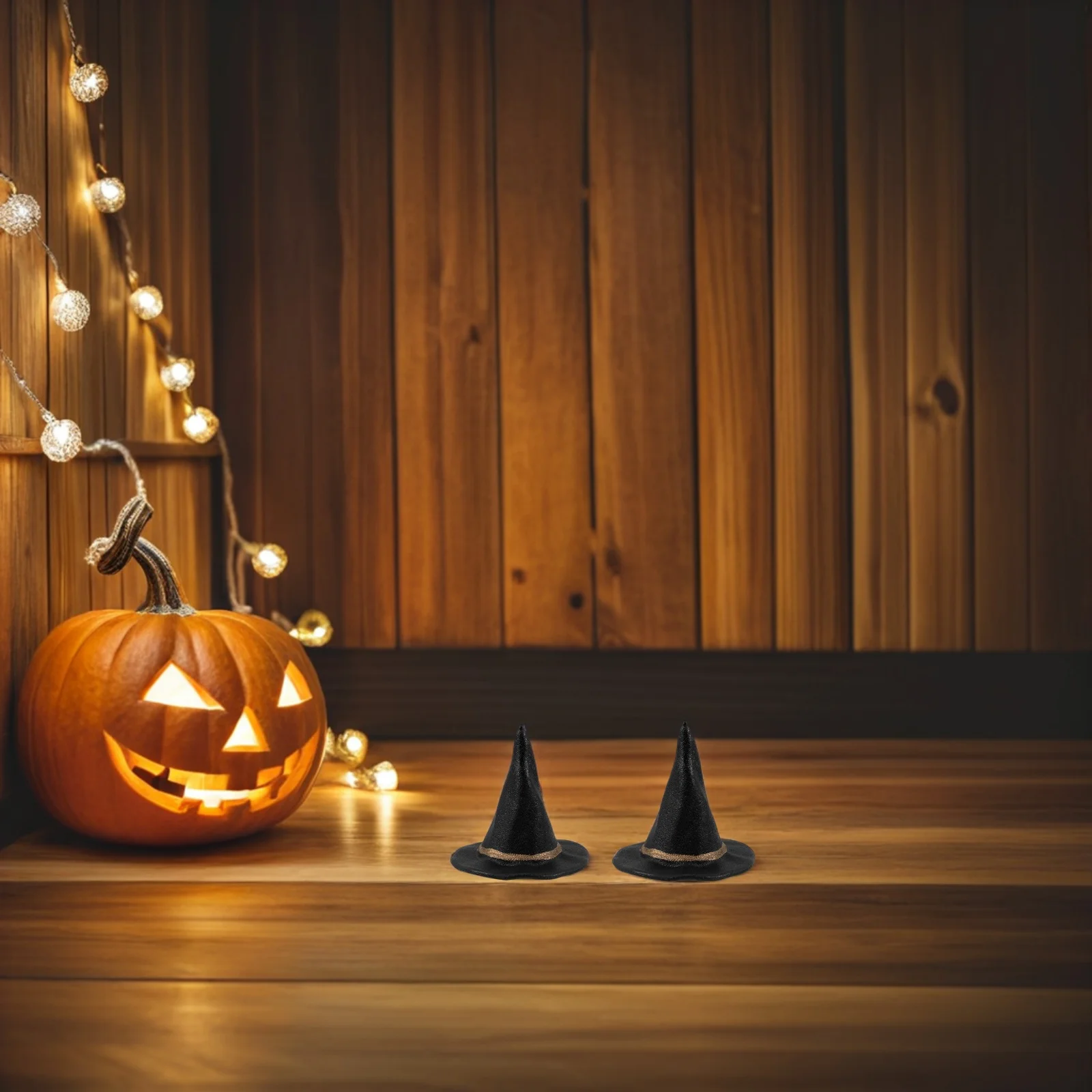 

24Pcs Miniature Witch Hats Black Pointed Tiny Wizard Hats for Halloween DIY Dollhouse Party Decorations Wizard Hat