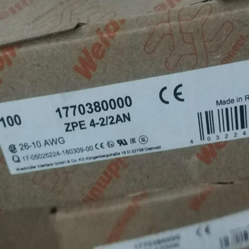 2 قطعة موصل أصلي ZPE 4-2/2AN -1770380000 محطة PE ، سلسلة Z ، طبقة واحدة ، اتصال نهاية المشبك #2