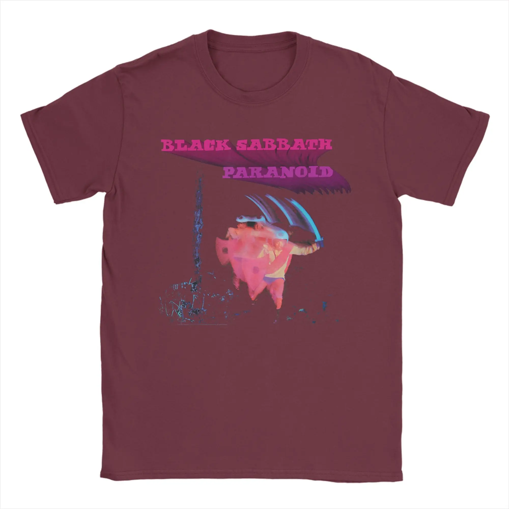 Black Sabbath Paranoid Motion Trails T-Shirts Men Novelty 100 