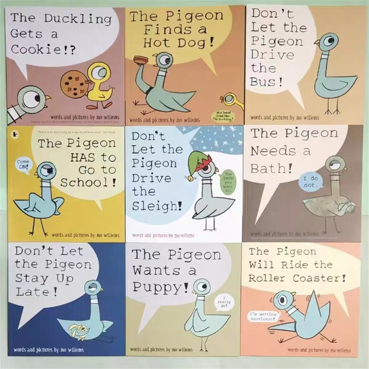 9 Books Don't Let the Pigeon Drive the Bus English Picture Book Children Reading Storybook Kids Early Education Emotional Manage