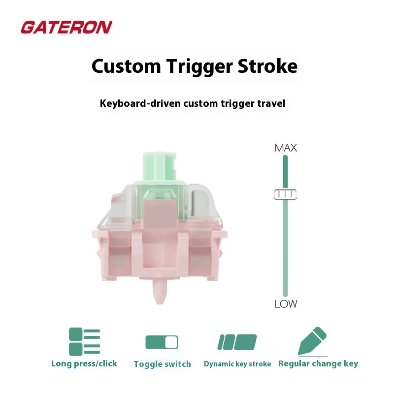 GATERON Mini Magnetic Jade Switch E Version 30/50/68/80/90/100/110pcs HIFI Sound Linear Switches For  ATK68 Yuki aim WuqueStudio