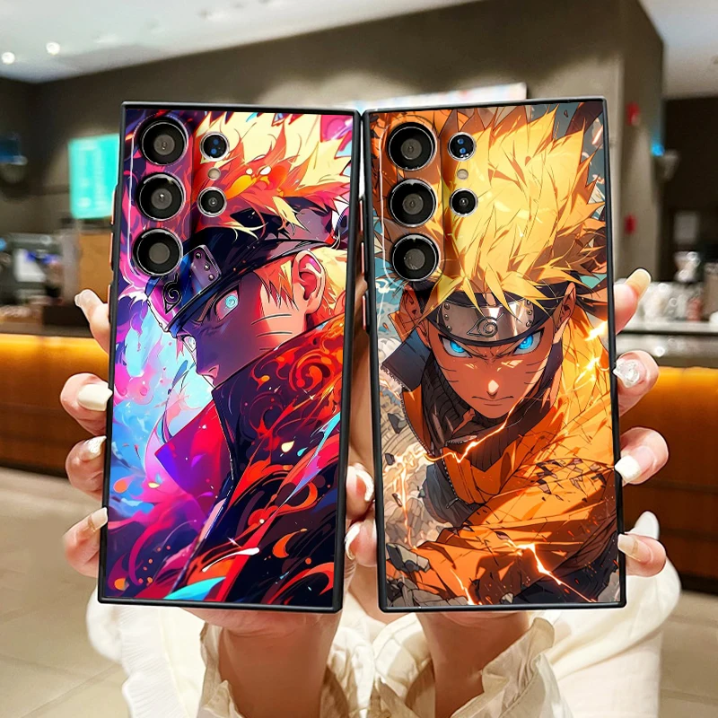 Anime N-Naruto K-Kakashi CoolFor Samsung Galaxy S24 S23 S22 S21 S20 S10 S9 S8 Ultra Plus FE 5G Frosted Translucent Phone Case