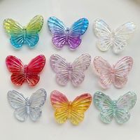 31*41mm Big butterfly jewelry accessories Rhinestones Pendant earrings Making DIY Scrapbook crafts Wedding decoration 6pcs -HF16