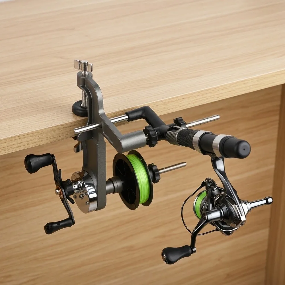 Fishing Line Transfer Tool with Dual Function Spooling and Unspooling for Braided Line on Reels and Other Reel Types