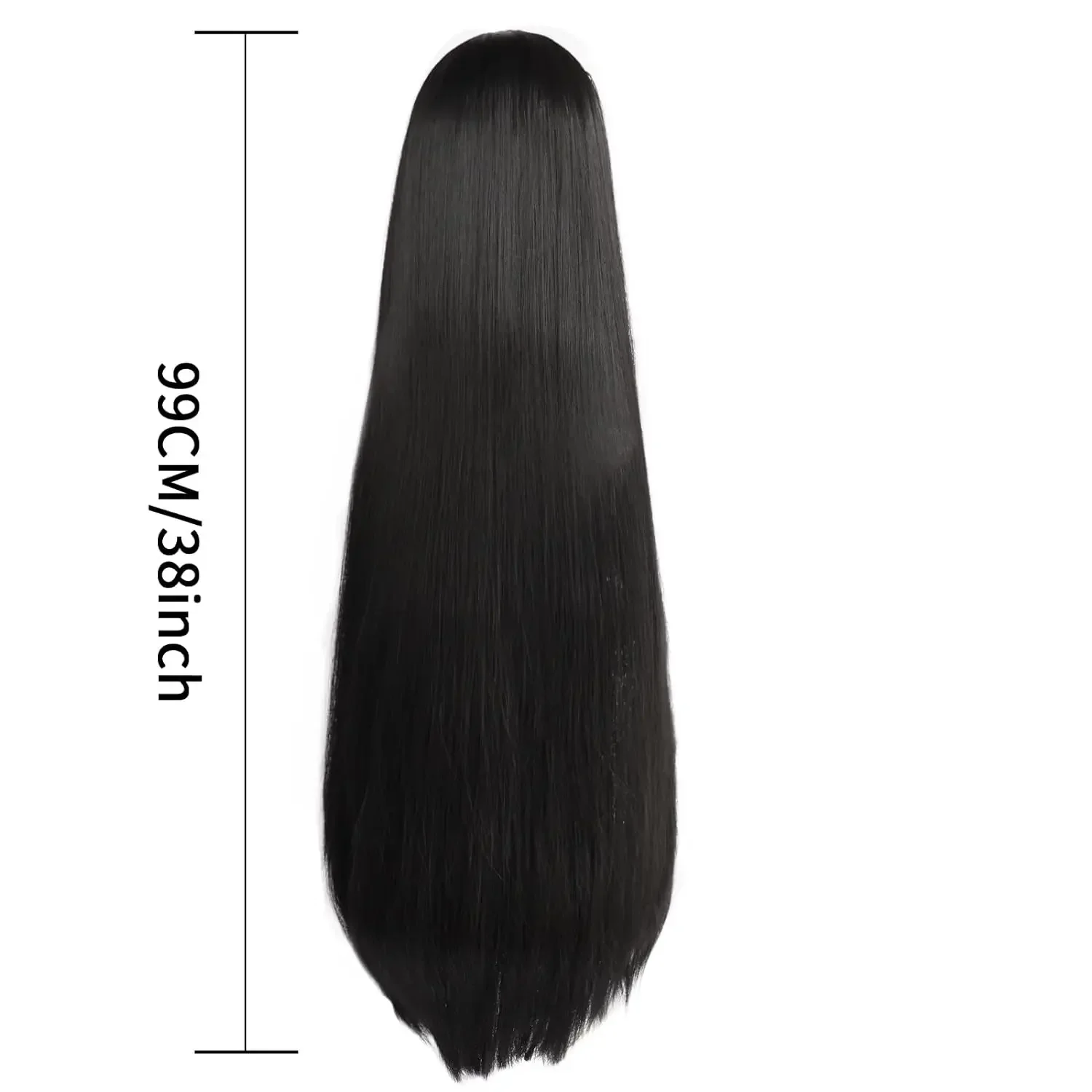 Boa Hancock-Perruque Sintético Longue Noire Lisse pour Femme, Tenue de Cosplay de Halloween