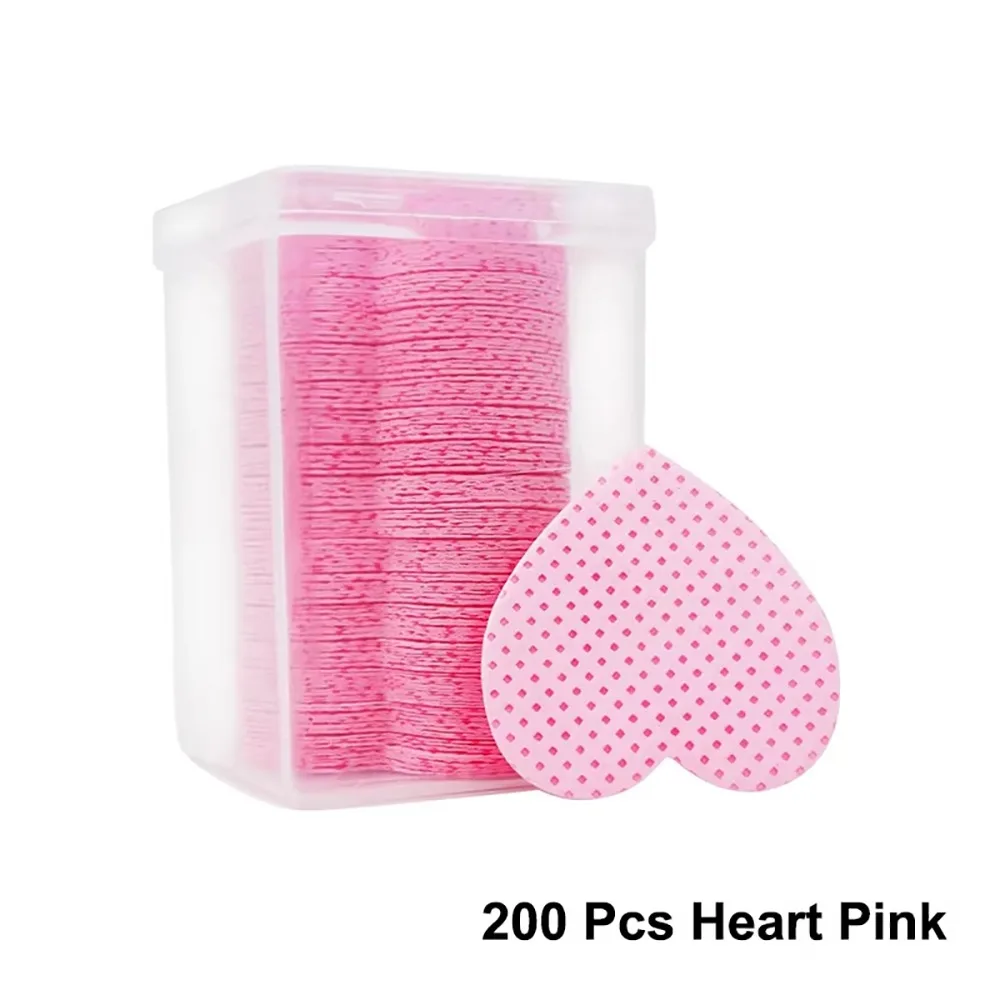 

200Pcs/Box Lint Free Clean Cotton Tablet Non-Woven Fabric Eyelash Extension Nail Glue Wipes Cotton Pad Nail Gel Polish Remover