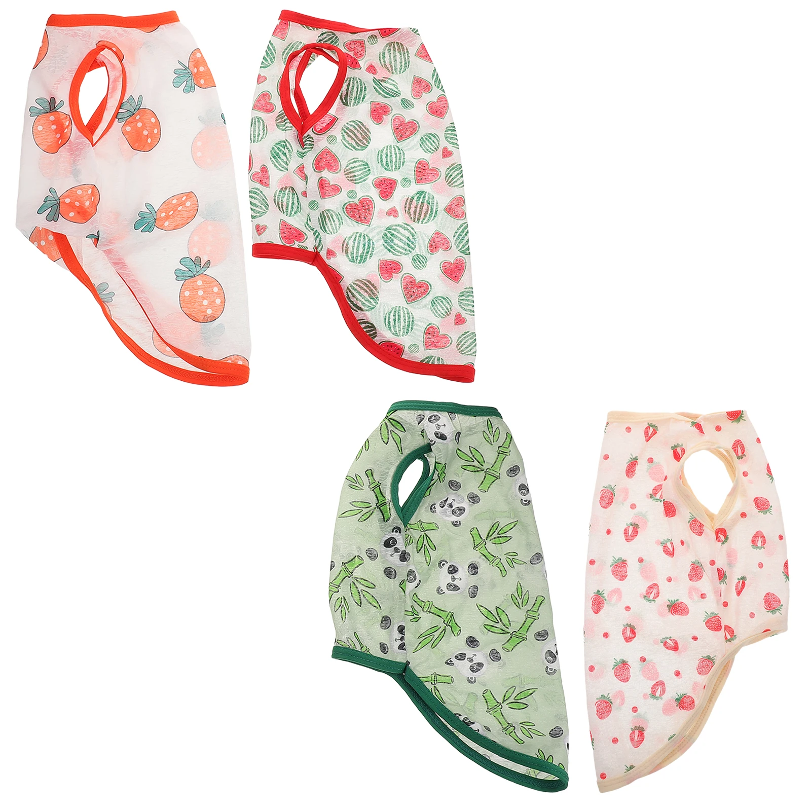 

4PCS Pet Sun Protection Clothing Lightweight Breathable UV Vest for Dogs Cats Summer Apparel Small Puppy Clothes