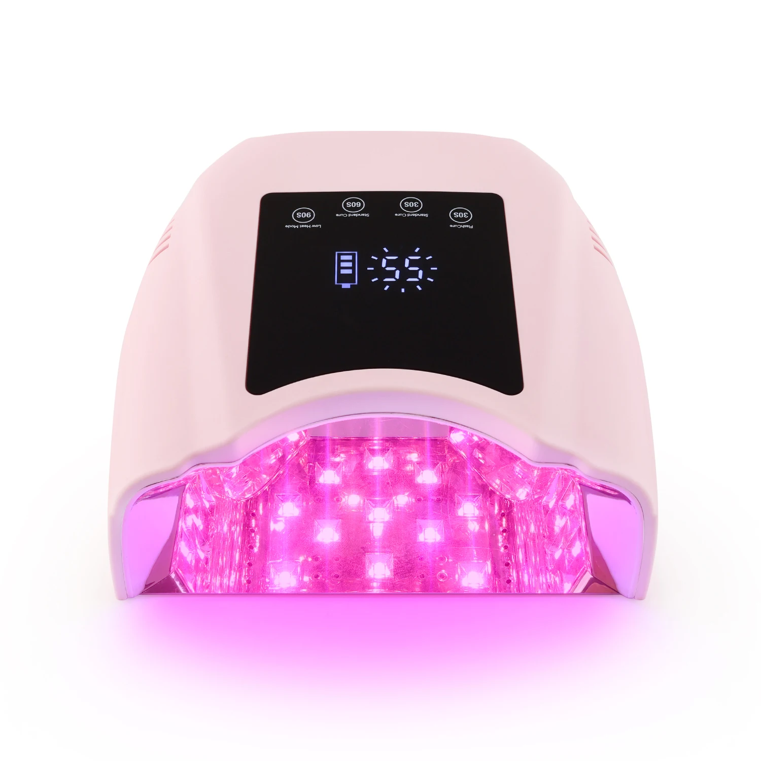 Lampe à ongles Rechargeable LED roses sans fil 98W UV LED sèche-ongles pour le durcissement des doigts lumière rouge légère