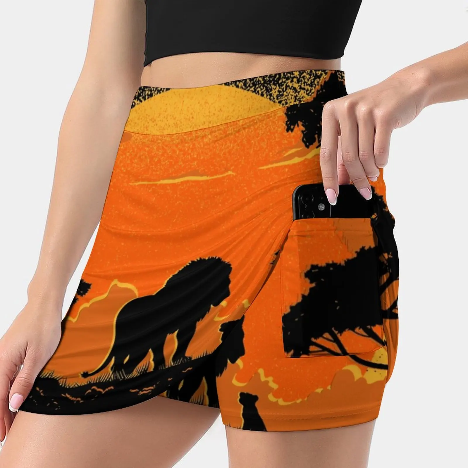 

Father And Son Women's skirt Mini Skirts A Line Skirt With Hide Pocket Lion King King Lion The Lion King Simba Mufasa Hakuna