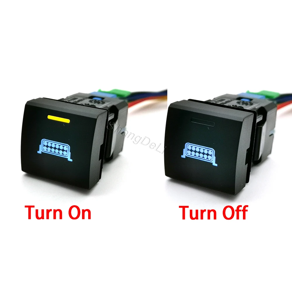 1PC Auto LED DRL Radar Power on Off Nebel Licht Ansicht Schalter Taste Fit für Toyota Camry für Corolla Altis 2019 für Prado 150 2020 – Detail 3