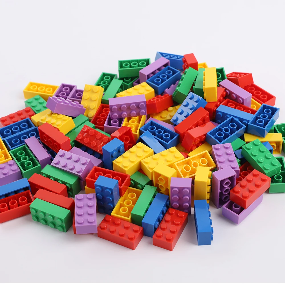 120 PZ 3001 Parti sfuse Mattoni di base 2x4 Colore solido Misto Rosso Giallo Verde Blu Viola MOC Film Scena di ruolo Modello Architettura
