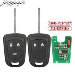 Jingyuqin 2/3B Remote Car Key Alarm ID46 PCF7937 315/433MHz For Chevrolet Camaro Cruze Equinox Malibu Sonic Spark Volt HU100