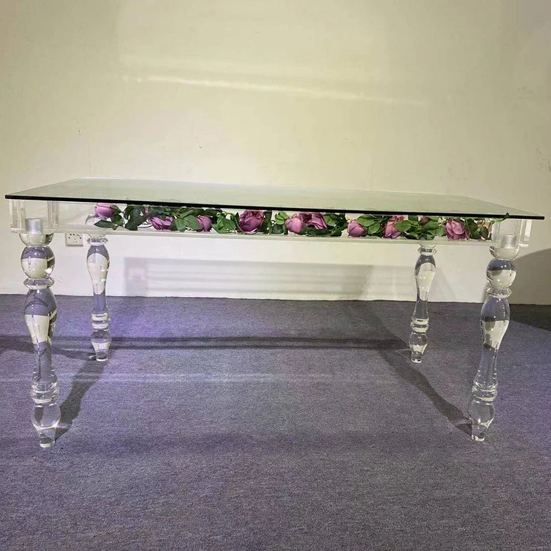 Wedding Modern Clear decorate acrylic table Acrylic Bridal table / acrylic Sweetheart