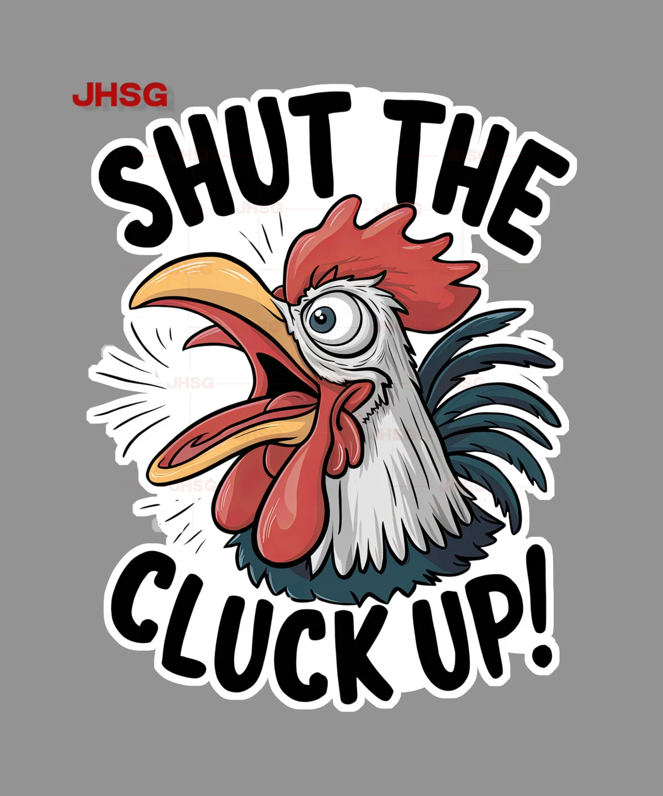 

Chicken Sticker Funny Sharp Close Joke Humor-