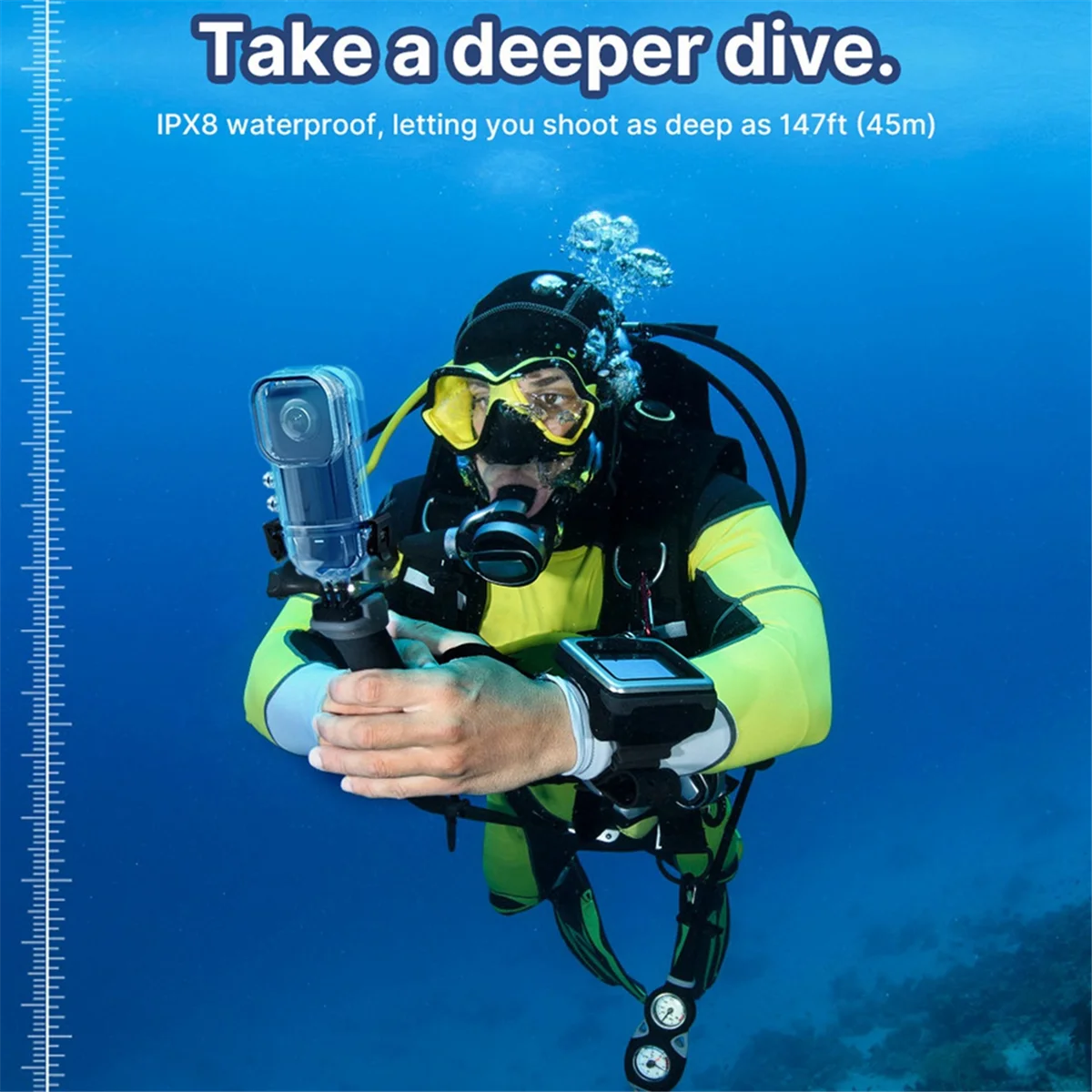 Funda impermeable para cámara de acción Insta 360 X3, accesorios de buceo, protector panorámico de 50 metros