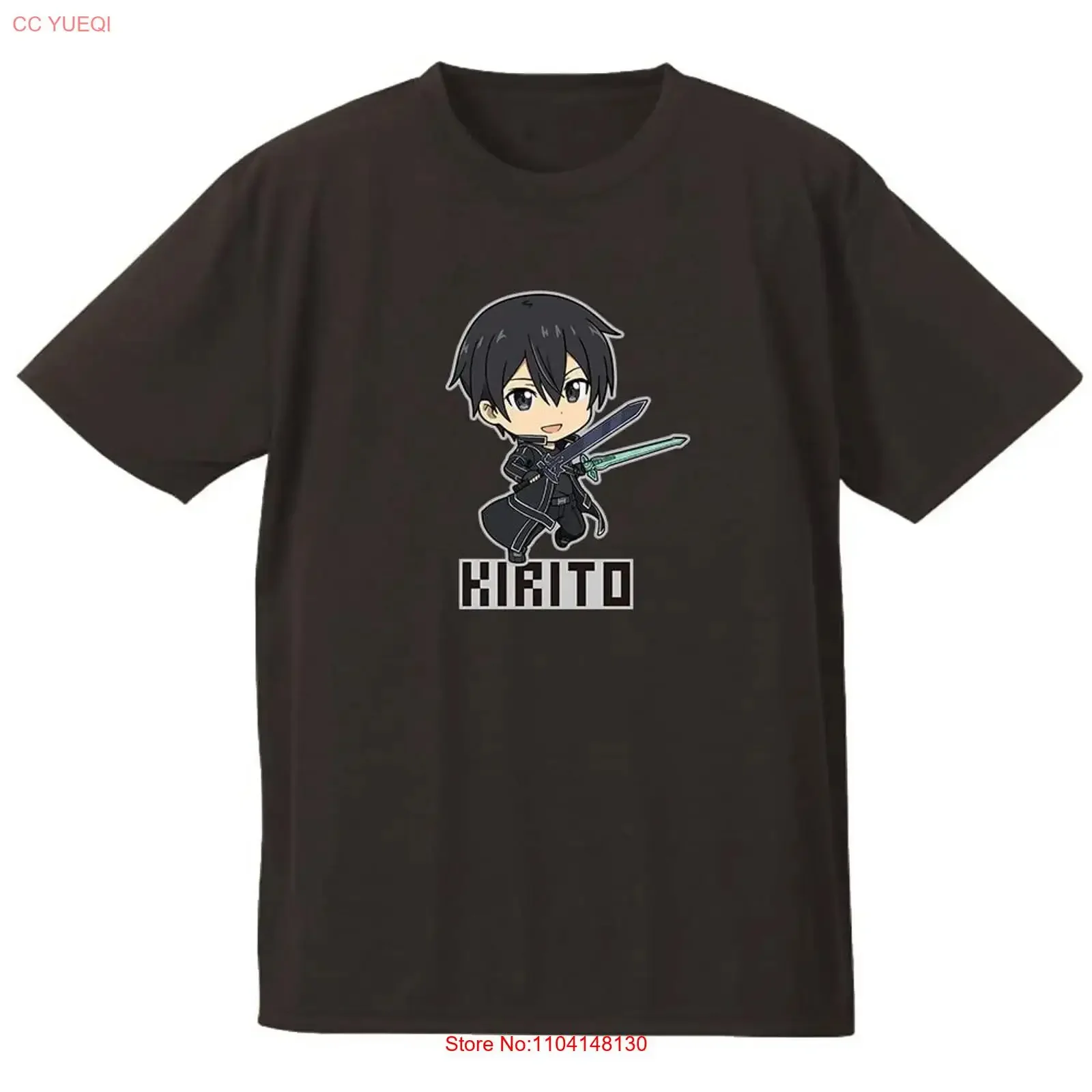Sword Art Online T shirt Kirito M Size Cotton vintage Washed Versatile homme Slightly Unisex designer clothes graphic Casual