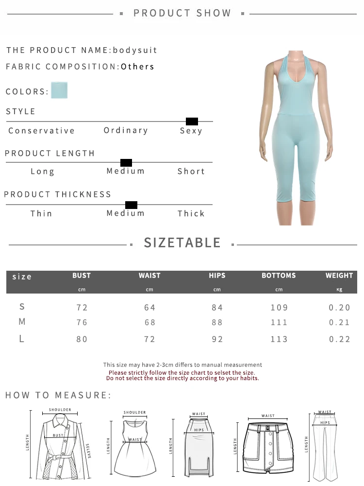 Weird Puss Sexy Mode-Playsuits für Damen, Neckholder, tief ausgeschnitten, rückenfrei, ärmellos, figurbetont, mit Pfirsich-Hüftform, High-Street-Stil, klassische Overalls – Detail 1
