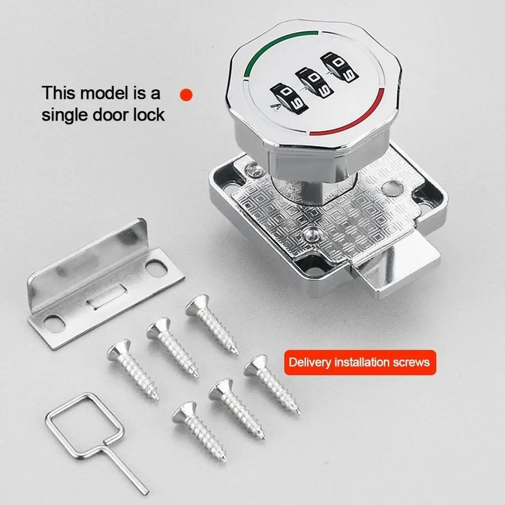 Zinc Alloy Drawer Combination Lock Home Security Anti-Theft Password Locker 3 Digital Code Furniture Wardrobe Code Lock Cabinet