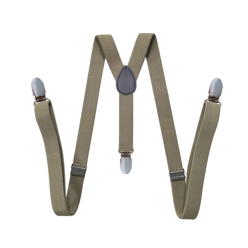 Unisex Men Suspenders for Pants Adjustable Casual Belts Leather 3 Clips Y Brace Suspenders for Women Suspensorio 2.5 x115CM