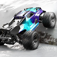Toy Gift 1/18 SCY 18101 RC Car Muti-Terrain 2.4GHz Sync Remote Control Racing Vehicle PVC Body Electric Monster Truck LED Light