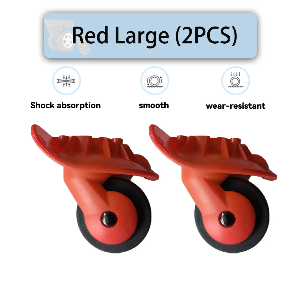 Untuk Samsonite roda Universal merah, koper pengganti roda berputar halus tidak berisik menyerap guncangan Aksesori roda