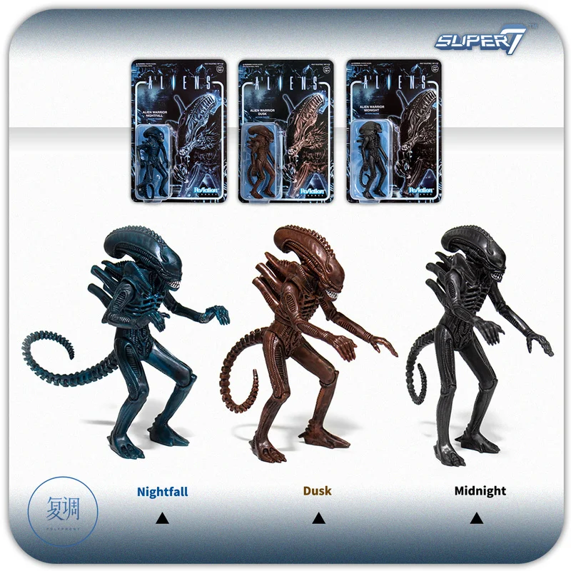

【 In Stock 】 Double Tune Official Authentic Super7 Alien Warrior Series 1 Aliens Retro Hanging Card Trendy Play Collectibles