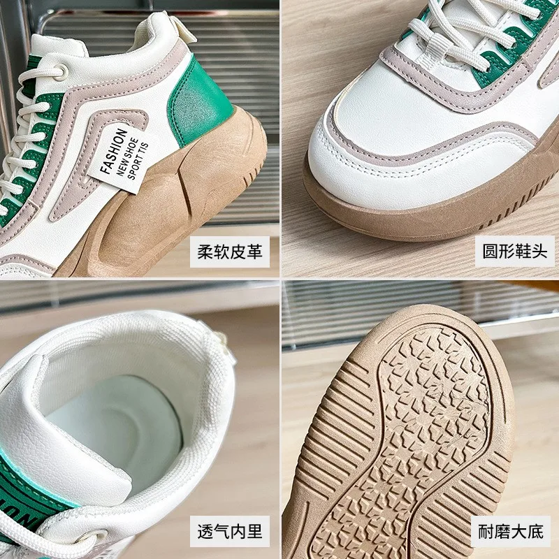 Autumn spring new female student board shoes thick soles platform warm with velvet autumn casual sneakers shoes C1264