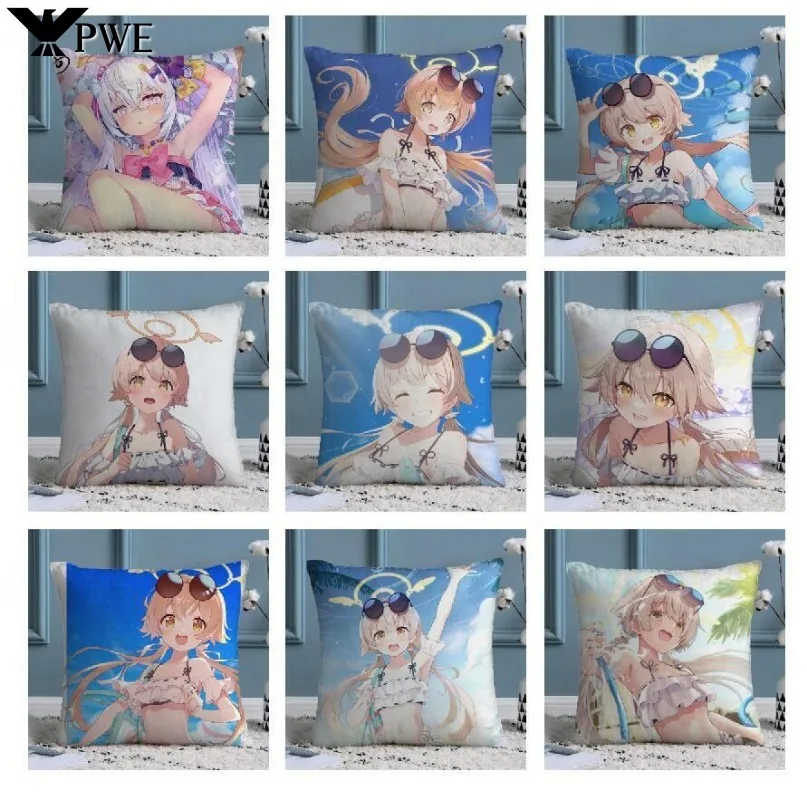 Anime Decor Case Throw Blue Archive Sofa Pillow Print Cover Cushion Home