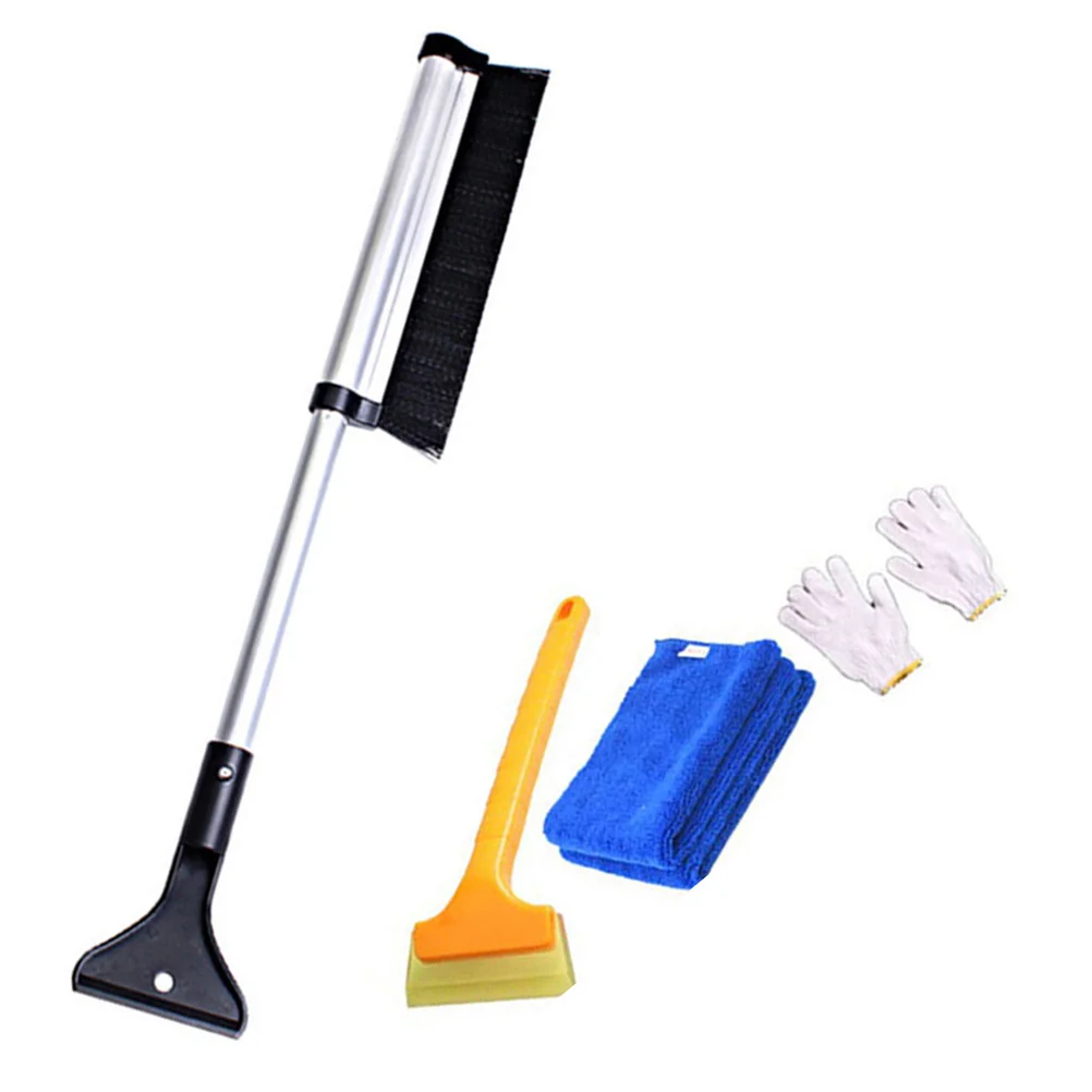

1Set Car Snow Removal Tool Set Lightweight Durable Ice Scraper Shovel Gloves Towel Portable Auto Snow Cleaner Efficient Kit