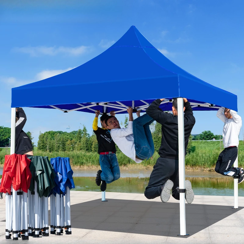 

Four-corner rainproof tent four-leg canopy sun umbrella outdoor stall special awning rain shelter telescopic folding