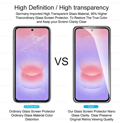 1-4 шт. 10D защитная пленка для экрана Samsung A37/A57/A27/A17/A56/A36/A26/16/A55/A35/A25/A15, закаленное стекло с полным покрытием для Galaxy A57