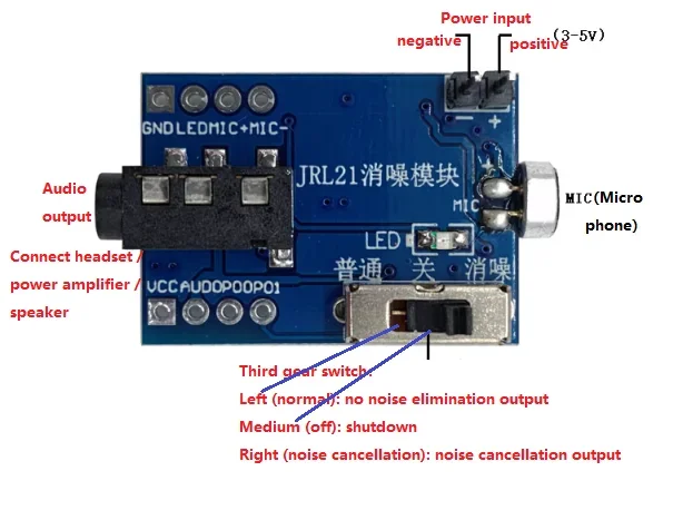 1PCS JRL21 HD Noise Reduction Microphone Module Board NEW DIY