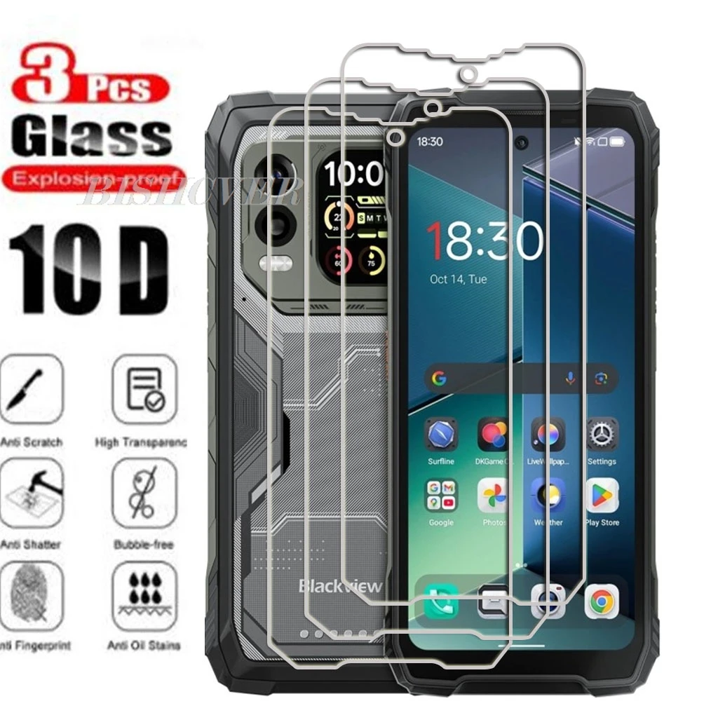 3PCS 2.5D 9H Tempered Glass For Blackview Xplore 1 6.78" Blackview Xplore 1 Xplore1 Pro Screen Protective Protector Cover Film