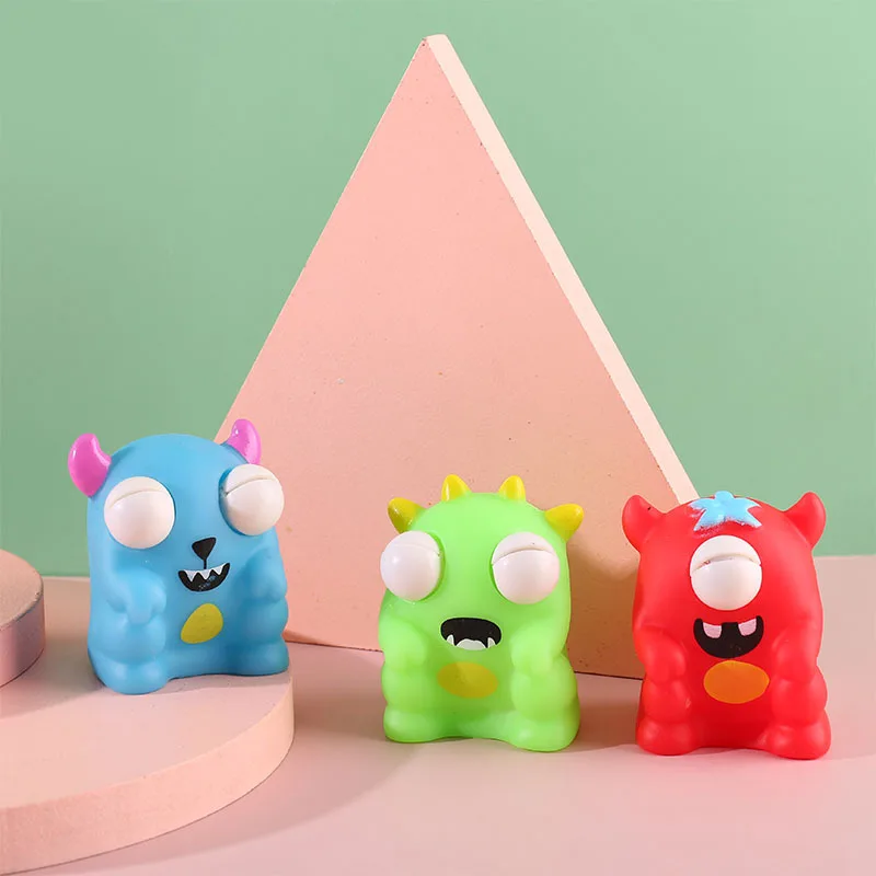 Creativo spremere cartone animato sabbiatura occhio mostro decompressione scherzi decompressione sfiato regali giocattolo K28