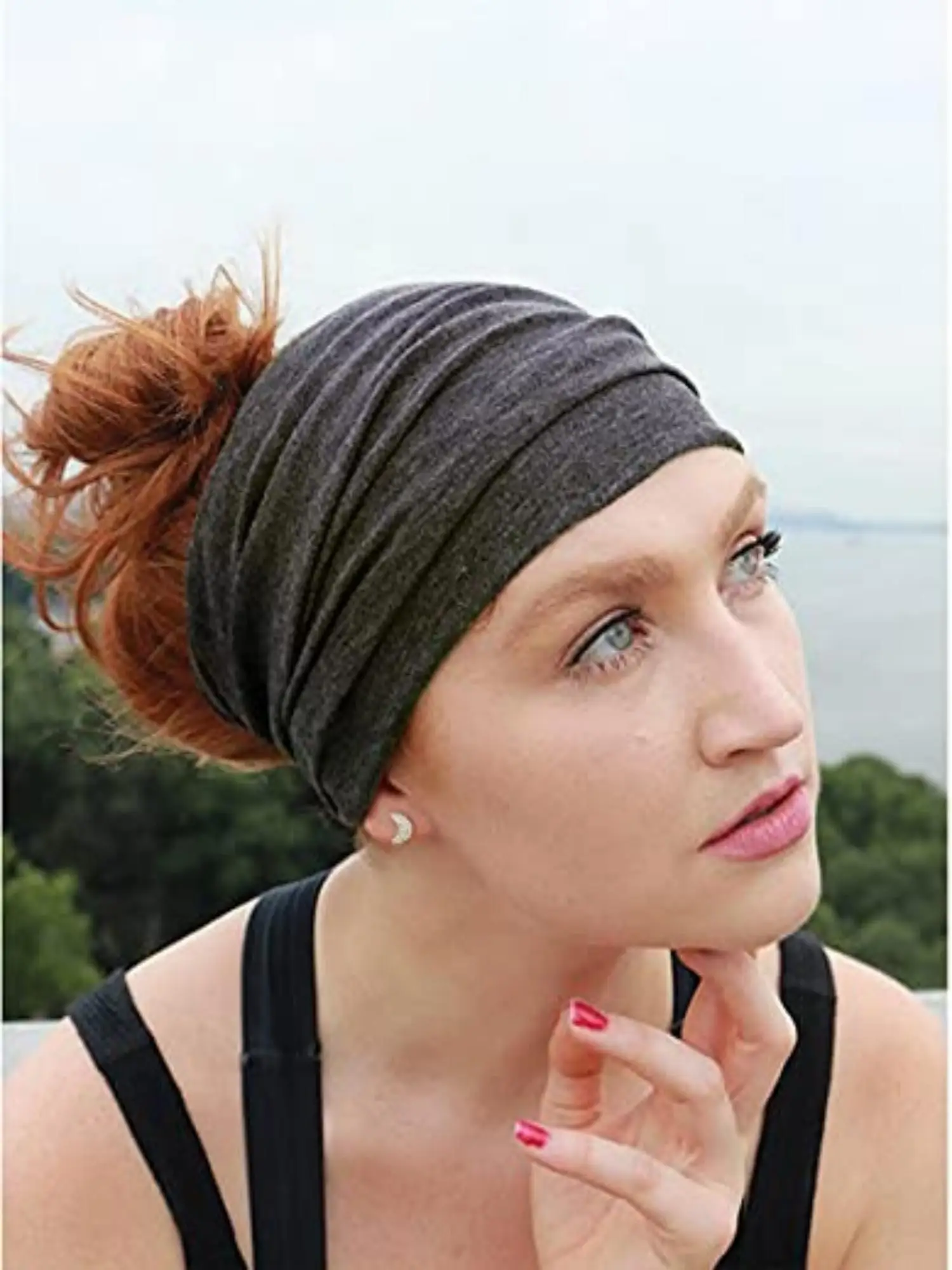 2026 Wide Ruched Headbands for Women Soft Stretch Knit Turban Head Wraps Non Slip Sweat Hair Bands Yoga Workout Running Sports Fashion Daily Hair Accessories
