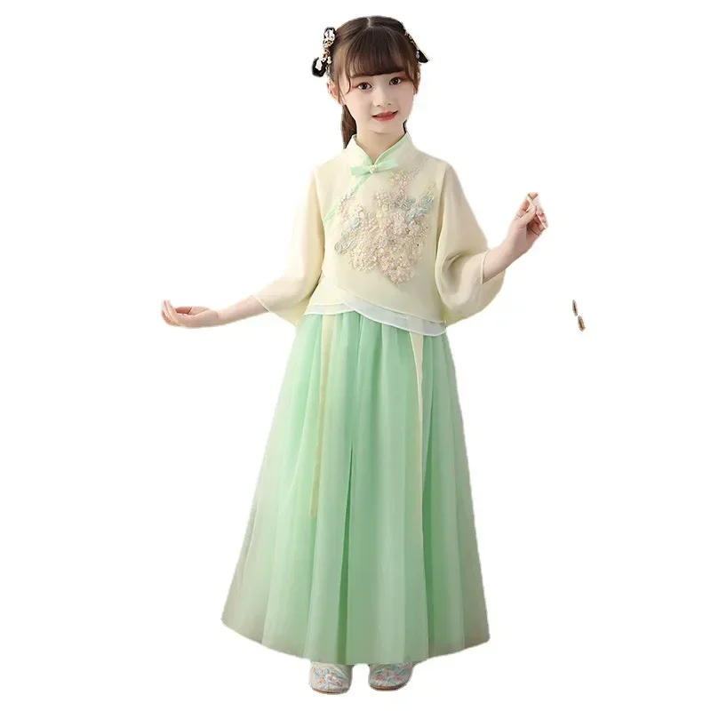 

Костюм для девочек Hanfu Xia Chaoxian, платье для маленькой девочки