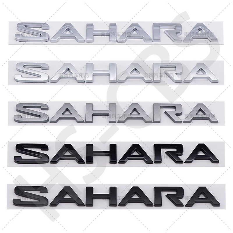 

1 Uds. 3D ABS SAHARA letra Logo del coche insignia del emblema del maletero trasero pegatinas para guardabarros de carrocería
